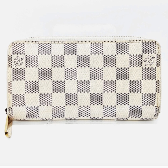 Authentic Louis Vuitton Damier Azur Zip Around Wallet